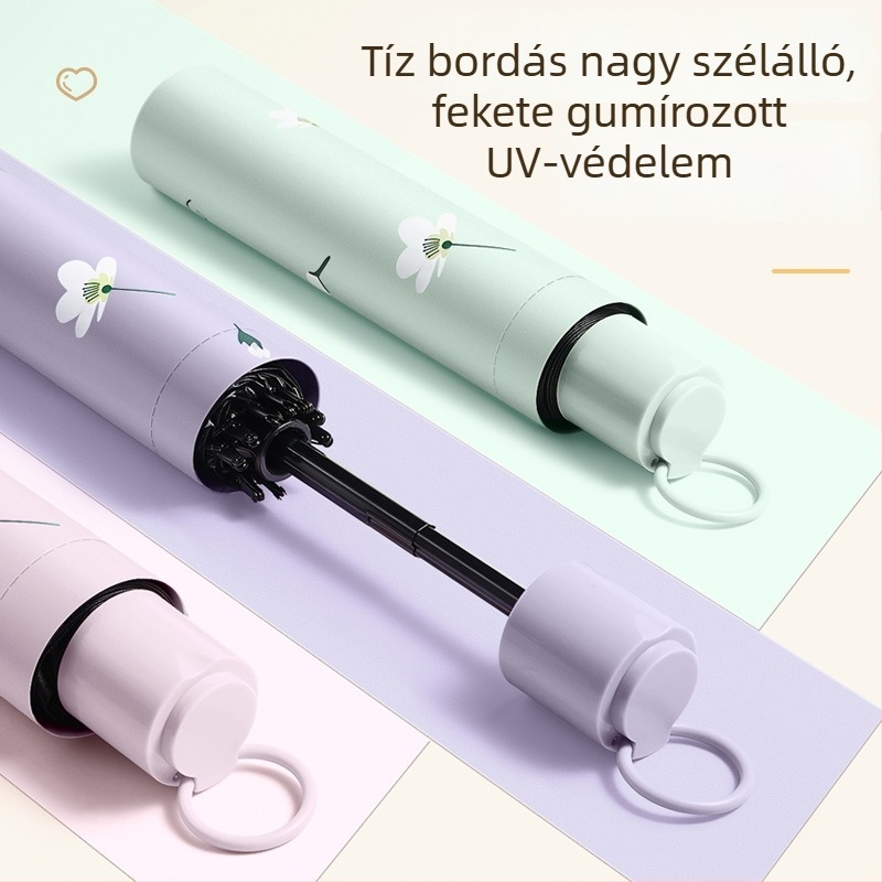 Tíz bordás, nagy esernyő két személyre, esőre és napra, megerősített, tartós, összecsukható UV-védelem, friss stílus