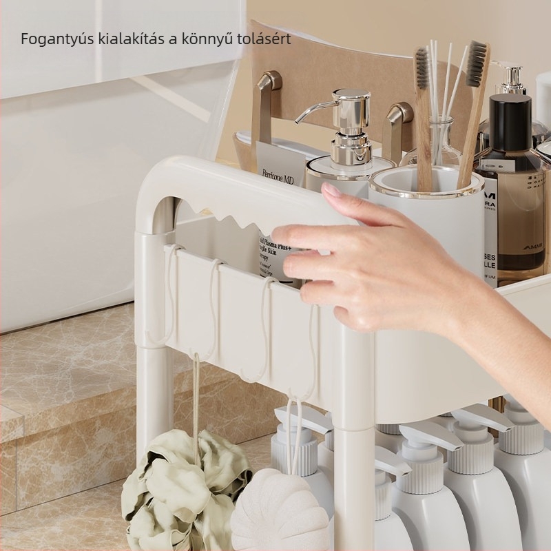 Multifunkcionális szépségszalon kocsi manikűrtárolóval és tetoválás- és szempillaeszközök tárolópolcával