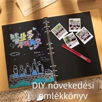 Ballagási emlékkönyv hatodik osztályhoz – DIY üres fotóalbum növekedési feljegyzésekkel
