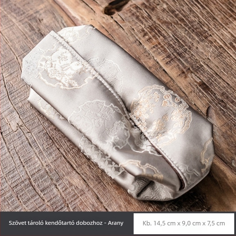 Kézzel készített brokád szalvétatartó textil borítással, kínai stílusú asztali dekoráció