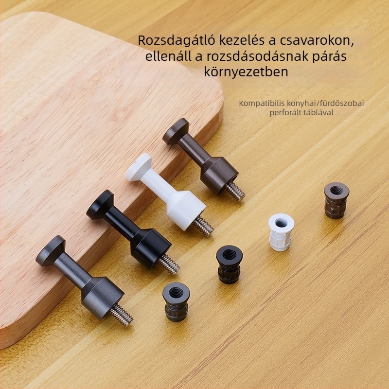 Fém perforált panel kiegészítőkkel – falra szerelhető, többfunkciós szerszámtároló