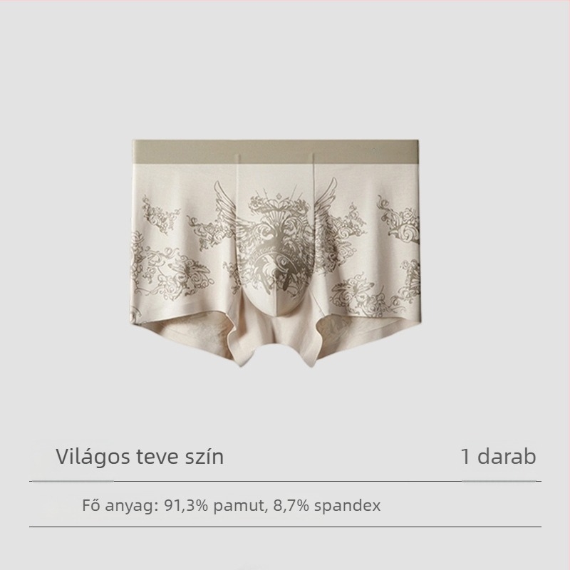Modal férfi alsónemű, antibakteriális ágyékvédő Mulberry silk belső résszel, varrás nélküli mintázat, kényelmes és légáteresztő, nagy méret