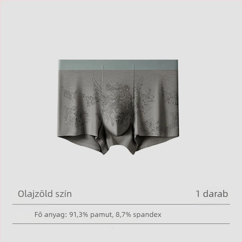 Modal férfi alsónemű, antibakteriális ágyékvédő Mulberry silk belső résszel, varrás nélküli mintázat, kényelmes és légáteresztő, nagy méret