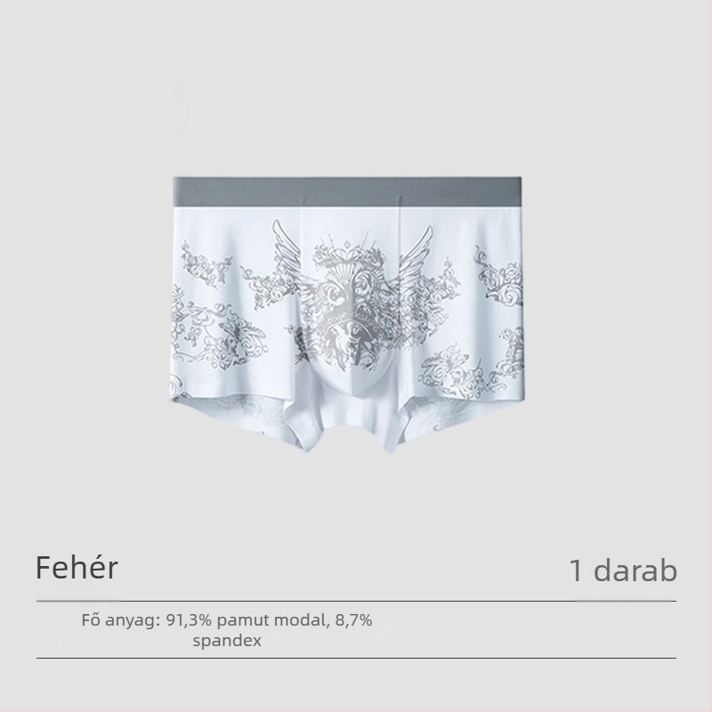 Modal férfi alsónemű, antibakteriális ágyékvédő Mulberry silk belső résszel, varrás nélküli mintázat, kényelmes és légáteresztő, nagy méret