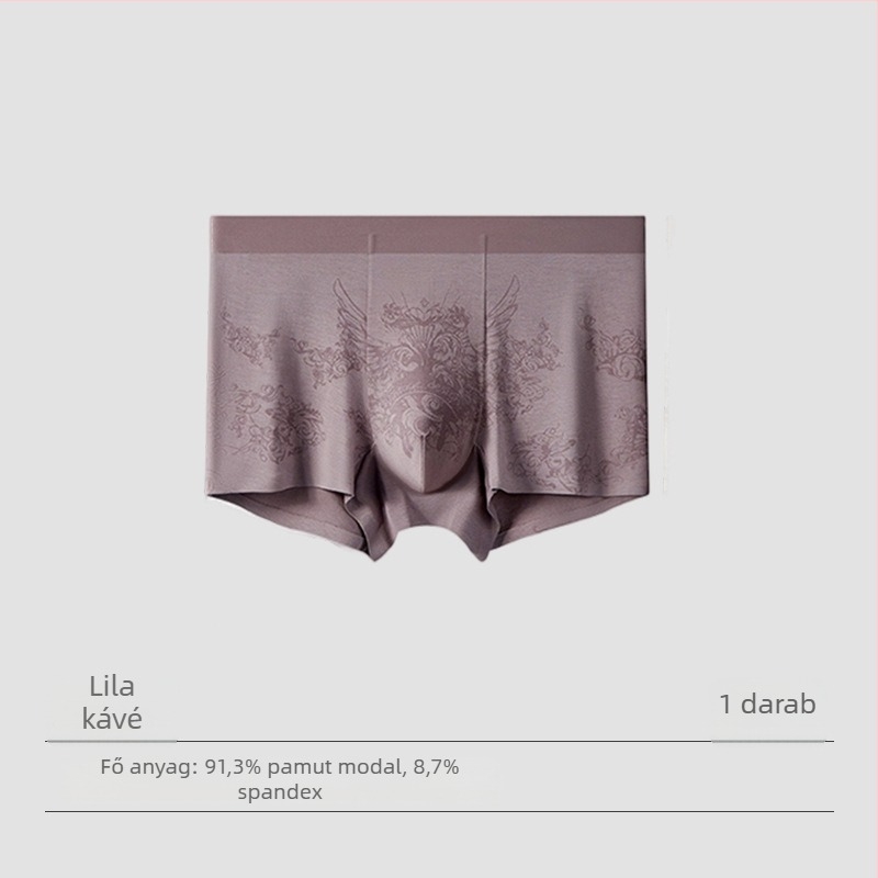 Modal férfi alsónemű, antibakteriális ágyékvédő Mulberry silk belső résszel, varrás nélküli mintázat, kényelmes és légáteresztő, nagy méret