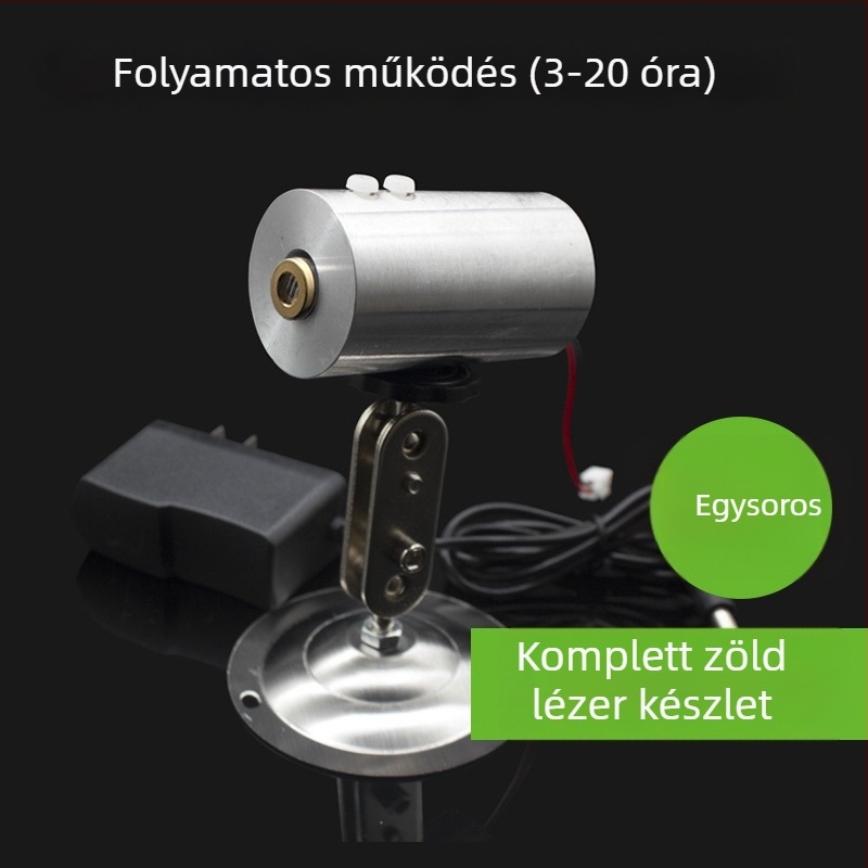 Magas teljesítményű zöld vonalas lézer 400 mW, állítható pontszerű sugárzó modul ipari pozicionáláshoz