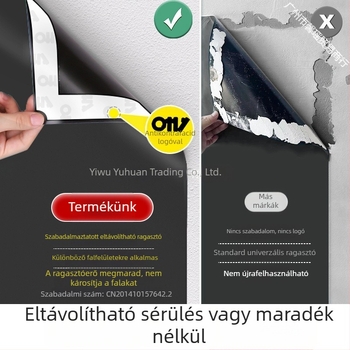 Keret nélküli, kétoldalas üveg mágneses falitábla fényképes falhoz, hűtőmágneses kijelző, krétatábla és fehér tábla dekoráció