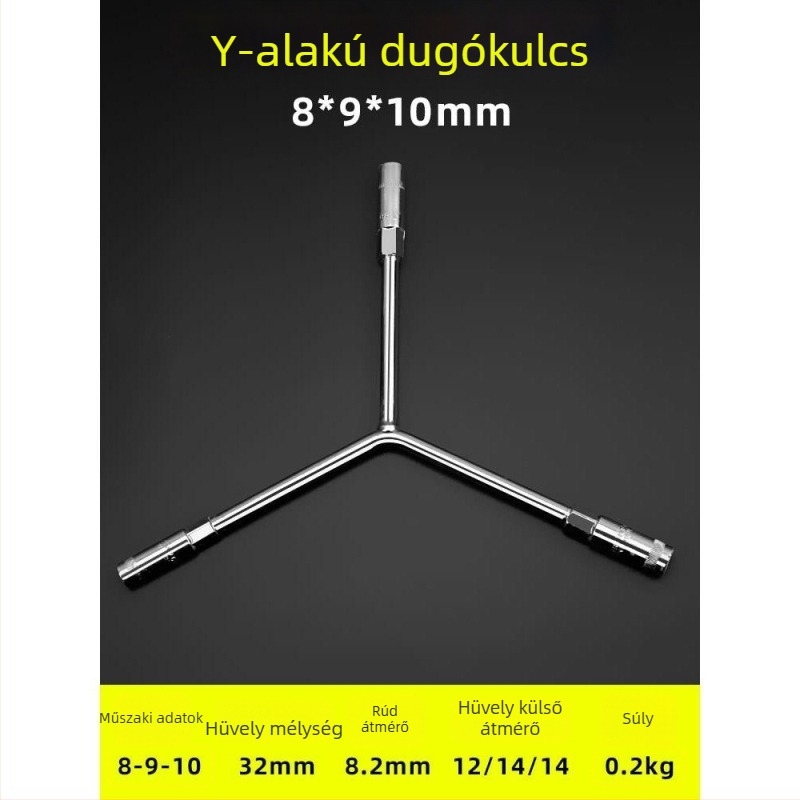 Y alakú külső hatszögletű socket kulcs, egylapos multifunkcionális hordozható eszköz autójavításhoz