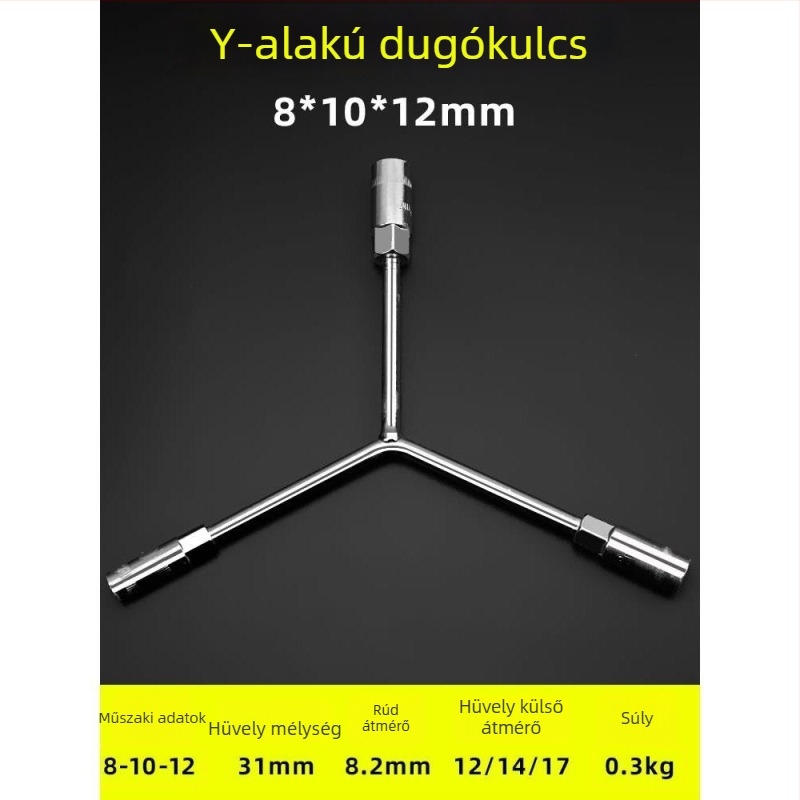 Y alakú külső hatszögletű socket kulcs, egylapos multifunkcionális hordozható eszköz autójavításhoz
