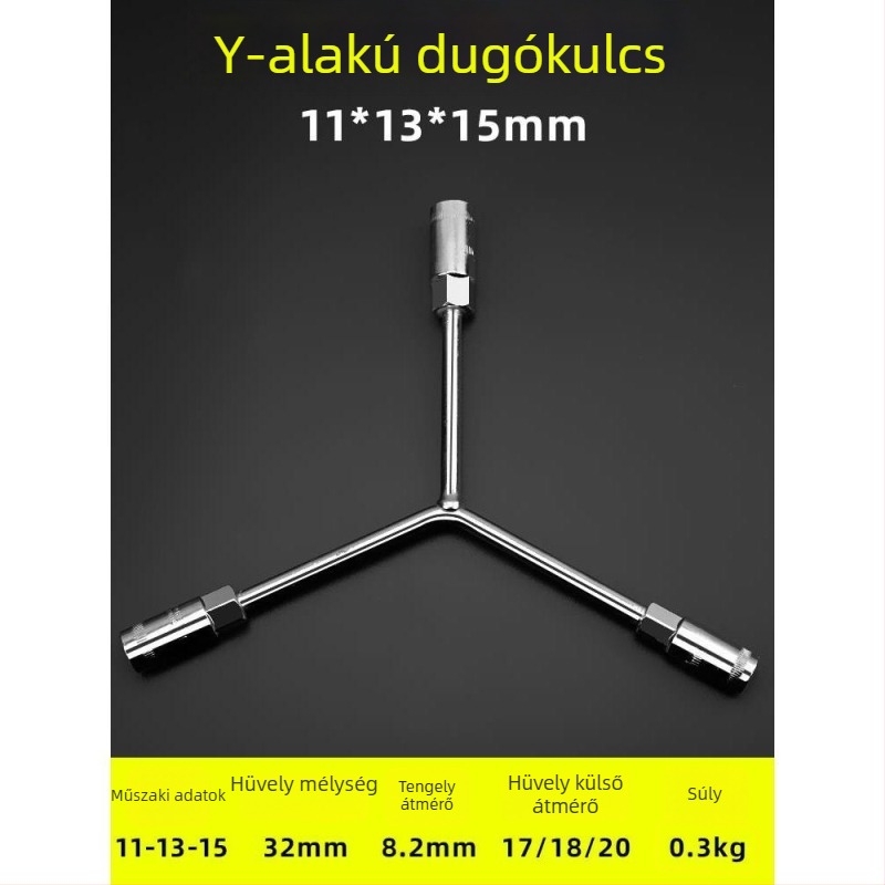 Y alakú külső hatszögletű socket kulcs, egylapos multifunkcionális hordozható eszköz autójavításhoz