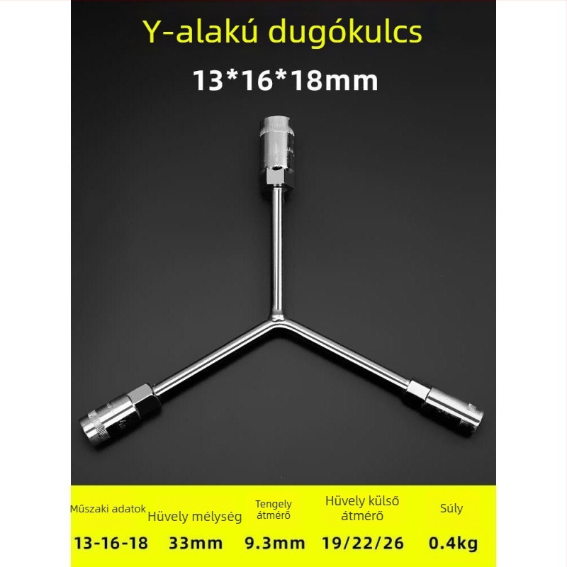 Y alakú külső hatszögletű socket kulcs, egylapos multifunkcionális hordozható eszköz autójavításhoz