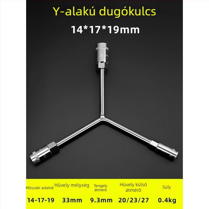 Y alakú külső hatszögletű socket kulcs, egylapos multifunkcionális hordozható eszköz autójavításhoz