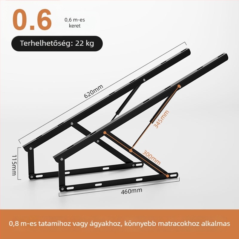 Tatami ágyakhoz gázrugók, lamellás keretekhez hidraulikus tartórudak, pneumatikus ágynemelők