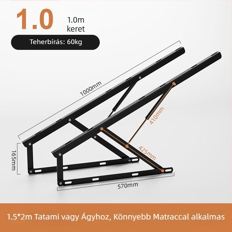 Tatami ágyakhoz gázrugók, lamellás keretekhez hidraulikus tartórudak, pneumatikus ágynemelők
