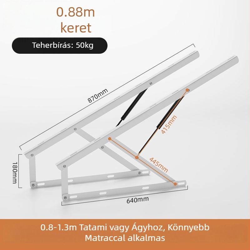 Tatami ágyakhoz gázrugók, lamellás keretekhez hidraulikus tartórudak, pneumatikus ágynemelők