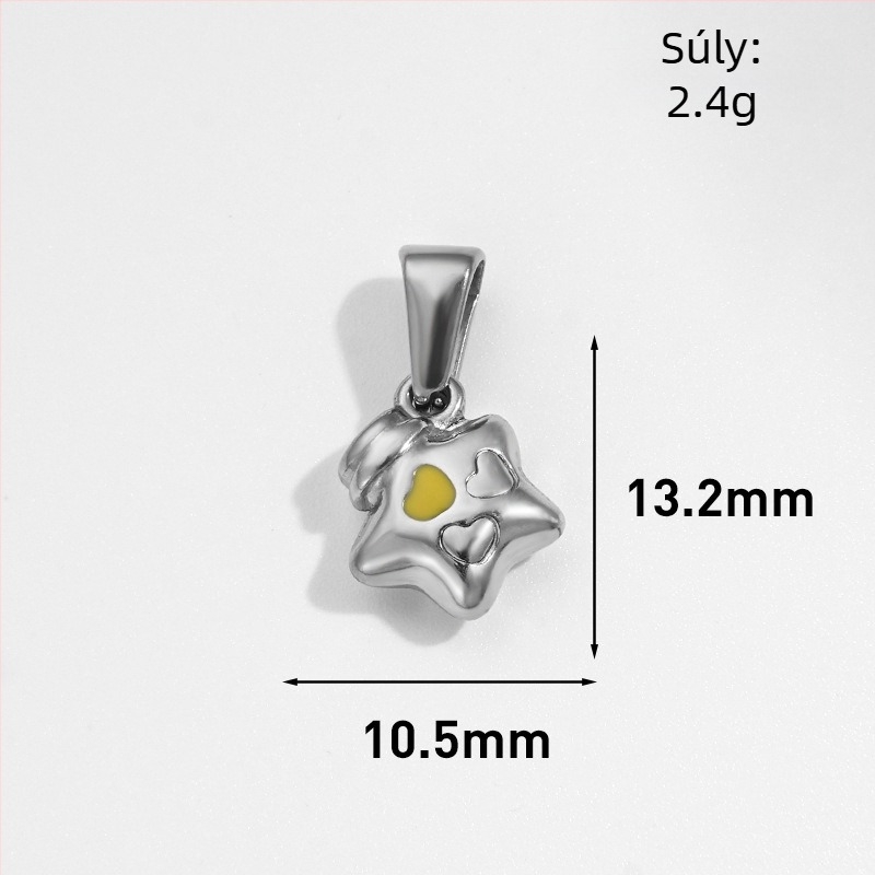 Rozsdamentes acél medál nap, hold, csillag és nyolcszögletű csillag geometrias mintával, 24K aranyozott bevonattal DIY ékszerekhez