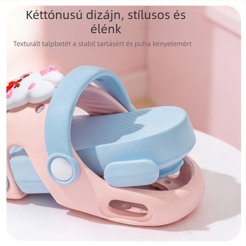 Nyári gyerekeknek csúszásmentes flip-flopok, uniszex, nyuszis mintával, két színű