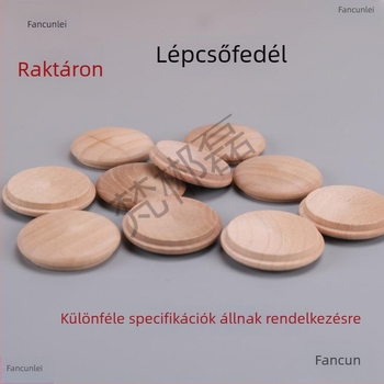 Lépcsőkorlát fából készült fedél, 40×35 mm, dekoratív tömörfa fedél, csavarfurat fedő