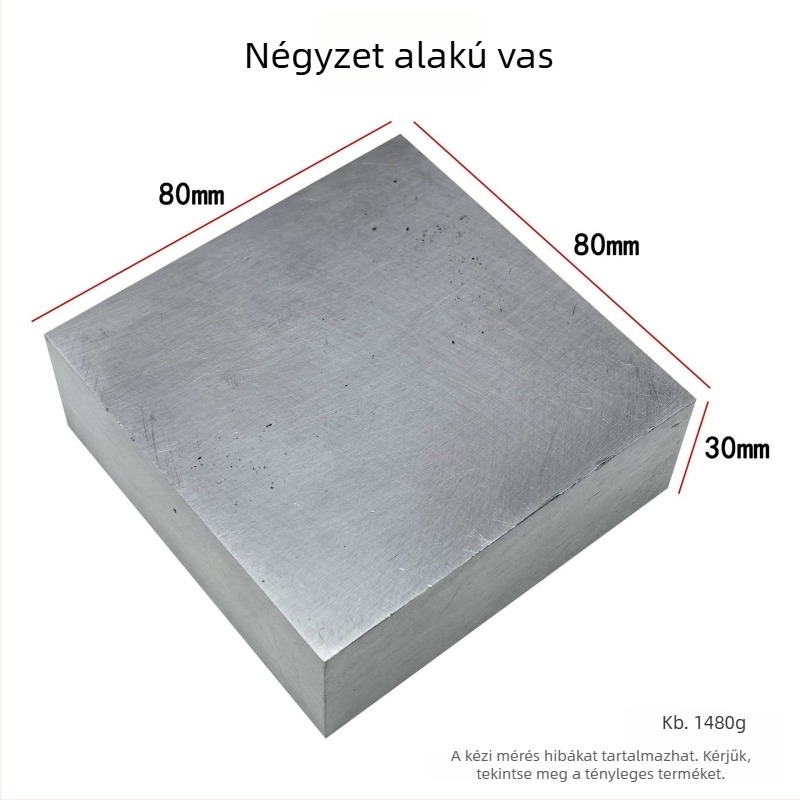 Négyzet alakú vasból készült kovácsoló blokk – magas kopásállóságú acéllemez ékszerkészítéshez (arany- és ezüstgyűrűk)