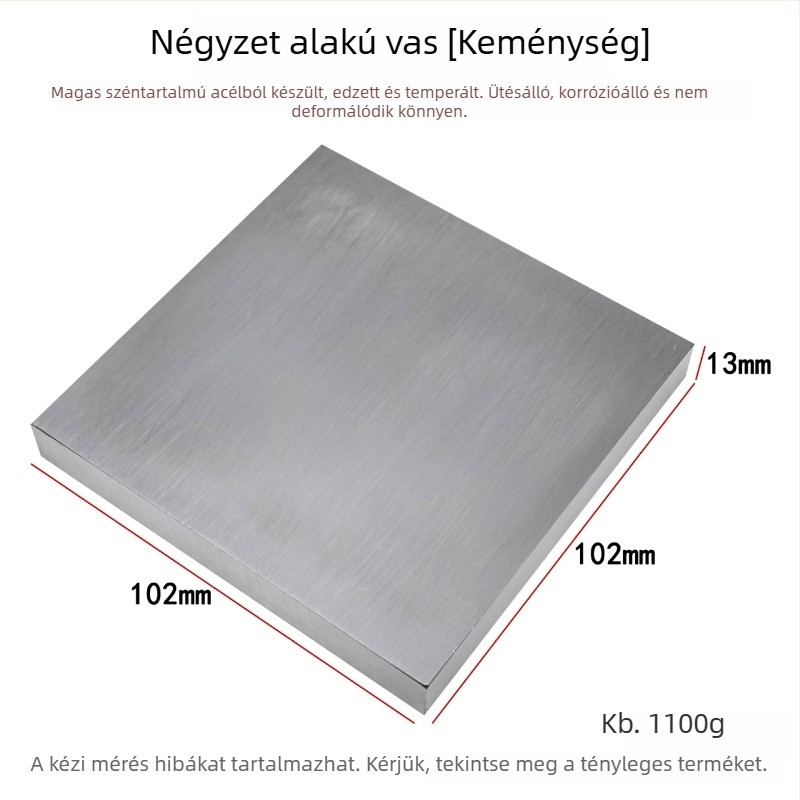 Négyzet alakú vasból készült kovácsoló blokk – magas kopásállóságú acéllemez ékszerkészítéshez (arany- és ezüstgyűrűk)