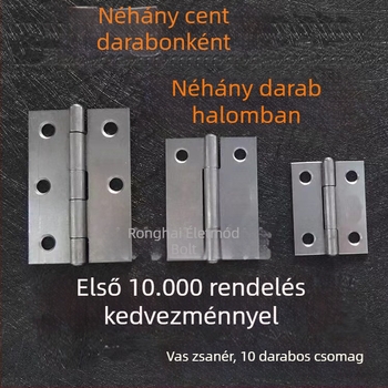 Fa ajtópántok lyukas szemekkel, szekrény- és ablakpántok vasból, összecsukható otthoni használatra