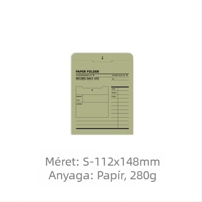 Iplaybox retro papír irodai mappa, A4-es méret, jegyzet- és borítéktárolóval