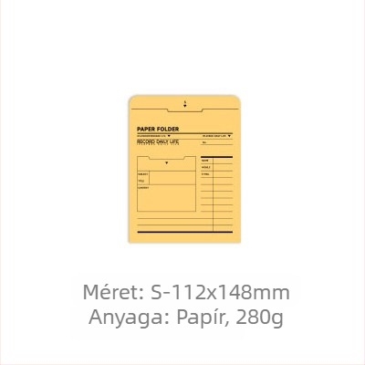 Iplaybox retro papír irodai mappa, A4-es méret, jegyzet- és borítéktárolóval