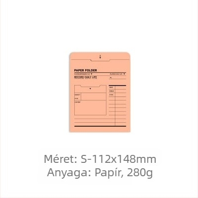 Iplaybox retro papír irodai mappa, A4-es méret, jegyzet- és borítéktárolóval