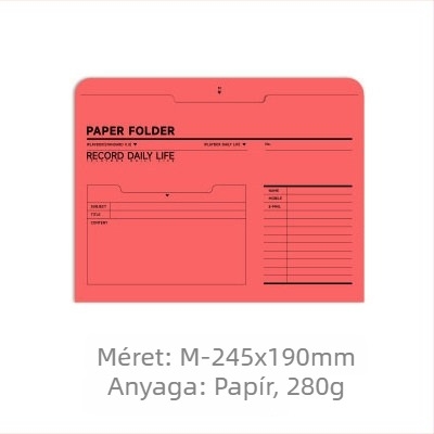 Iplaybox retro papír irodai mappa, A4-es méret, jegyzet- és borítéktárolóval