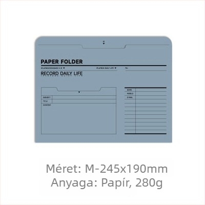 Iplaybox retro papír irodai mappa, A4-es méret, jegyzet- és borítéktárolóval