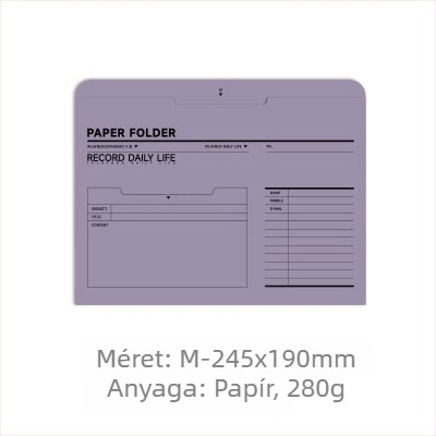 Iplaybox retro papír irodai mappa, A4-es méret, jegyzet- és borítéktárolóval