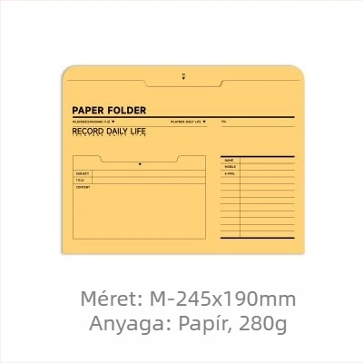 Iplaybox retro papír irodai mappa, A4-es méret, jegyzet- és borítéktárolóval