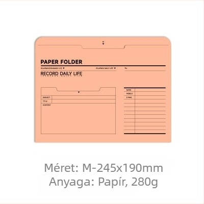 Iplaybox retro papír irodai mappa, A4-es méret, jegyzet- és borítéktárolóval