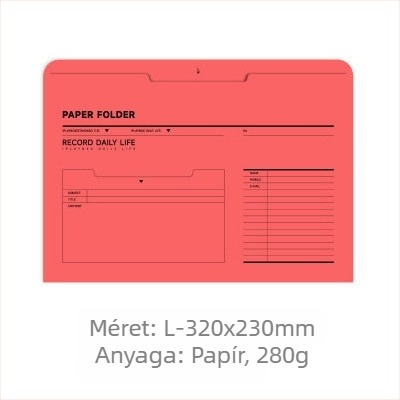 Iplaybox retro papír irodai mappa, A4-es méret, jegyzet- és borítéktárolóval