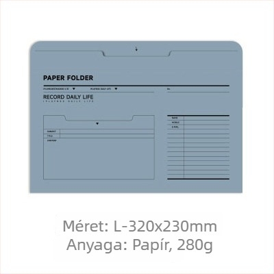 Iplaybox retro papír irodai mappa, A4-es méret, jegyzet- és borítéktárolóval