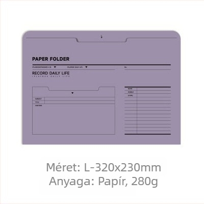 Iplaybox retro papír irodai mappa, A4-es méret, jegyzet- és borítéktárolóval