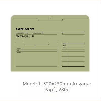 Iplaybox retro papír irodai mappa, A4-es méret, jegyzet- és borítéktárolóval
