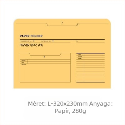 Iplaybox retro papír irodai mappa, A4-es méret, jegyzet- és borítéktárolóval