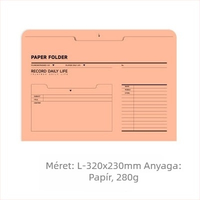 Iplaybox retro papír irodai mappa, A4-es méret, jegyzet- és borítéktárolóval