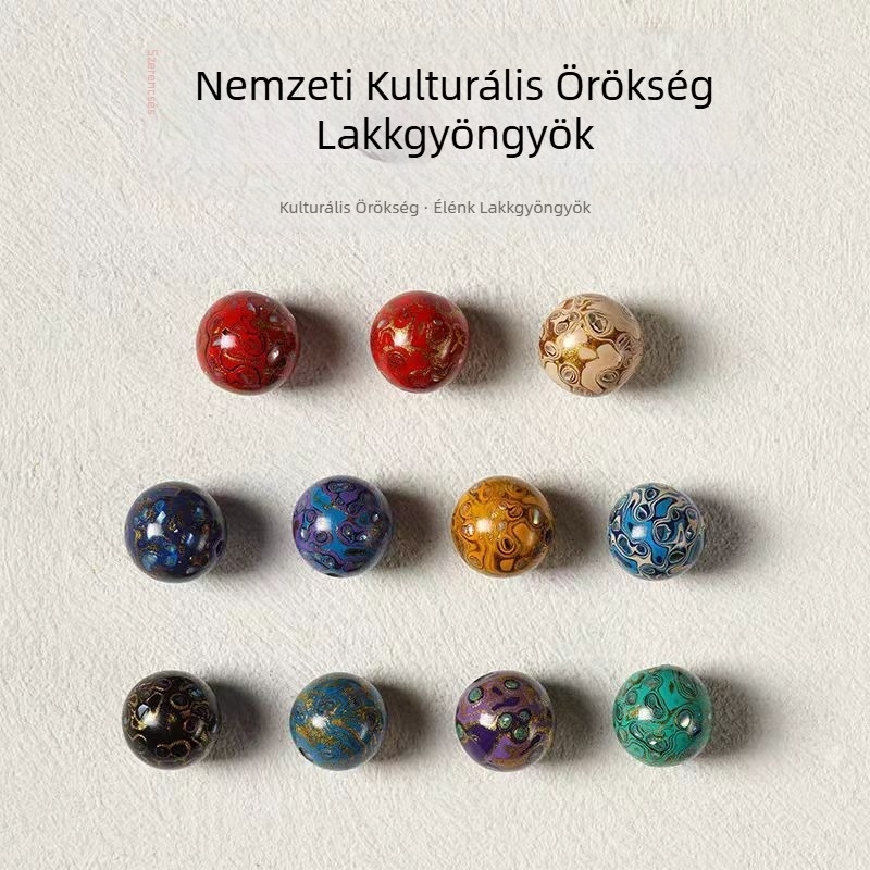 8 mm-es lakkozott fa gyöngyök karkötőhöz