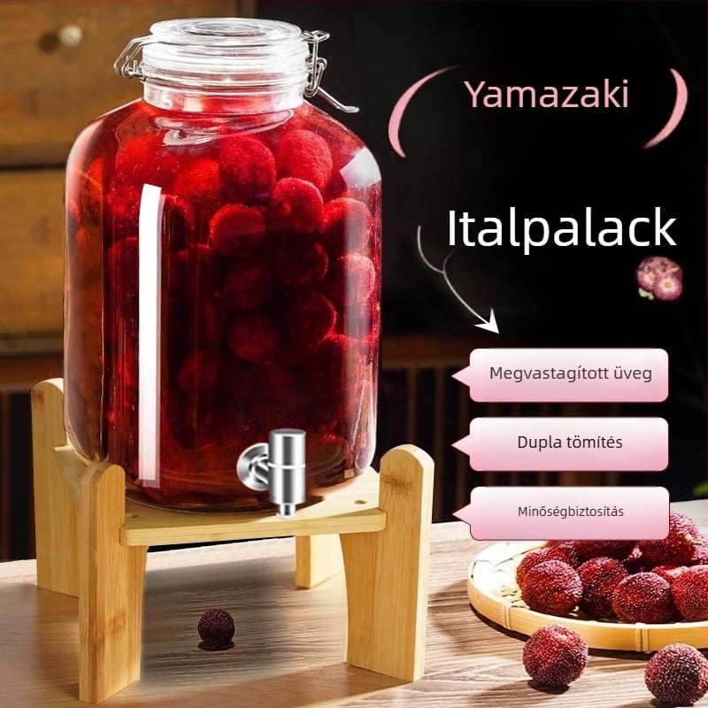 Üvegek bor fermentálásához, üres üvegek házi gyümölcsbornak, zárható boros tartályok
