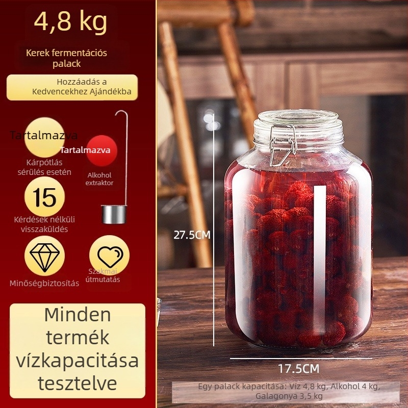 Üvegek bor fermentálásához, üres üvegek házi gyümölcsbornak, zárható boros tartályok