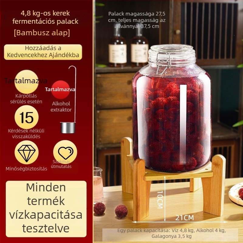 Üvegek bor fermentálásához, üres üvegek házi gyümölcsbornak, zárható boros tartályok