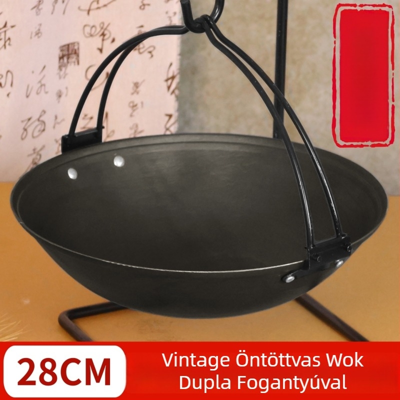 Retro stílusú vasöntvény függő edény forró pothoz – otthoni és professzionális használatra