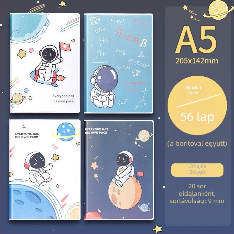 A5-ös notesz puha PVC borítóval, szalma-pulp papír, ragasztó kötés, Instagram-stílus
