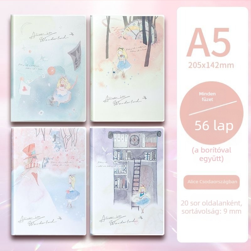 A5-ös notesz puha PVC borítóval, szalma-pulp papír, ragasztó kötés, Instagram-stílus