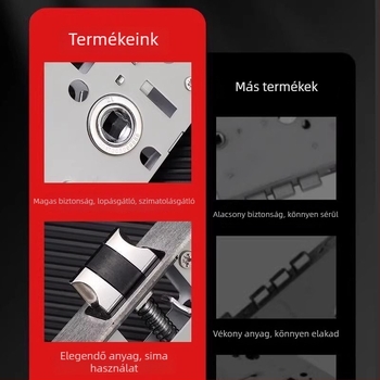 Fa ajtókhoz készült zárkészlet, univerzális zártest 50 mm, hangtalan rozsdamentes acél záróelem 58 mm, zármag és tartozékok