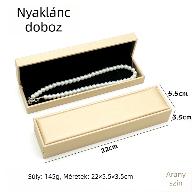 Texturált PU bőr ékszerdoboz gyűrűknek, nyakláncoknak, fülbevalóknak, karkötőknek és medáloknak