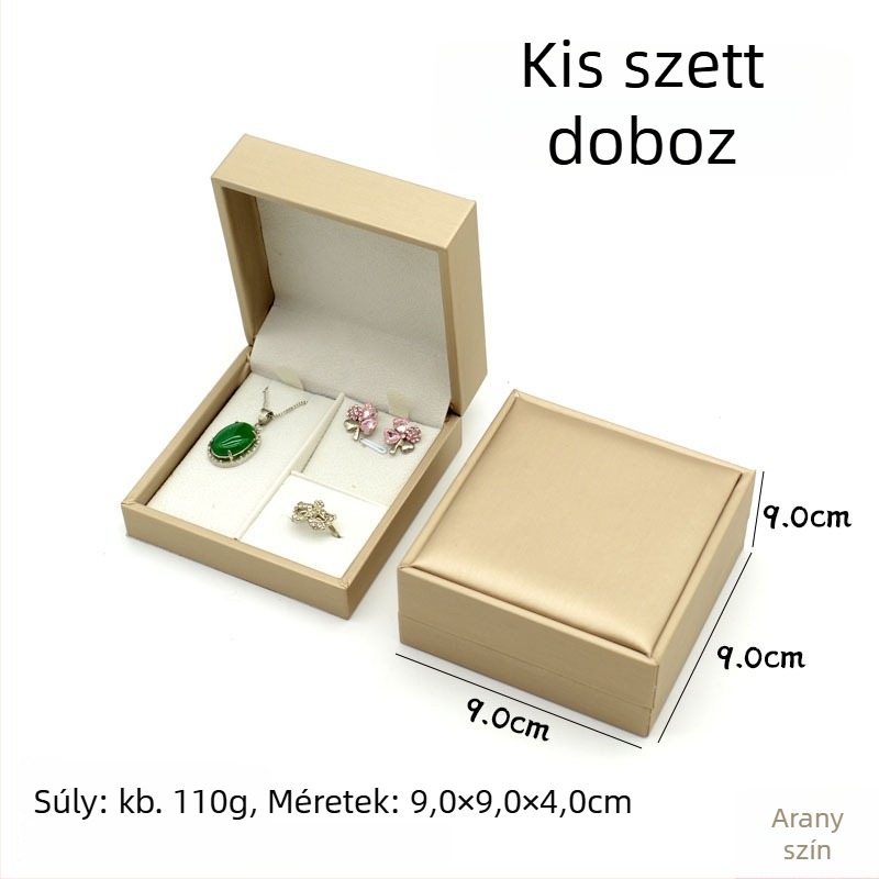 Texturált PU bőr ékszerdoboz gyűrűknek, nyakláncoknak, fülbevalóknak, karkötőknek és medáloknak