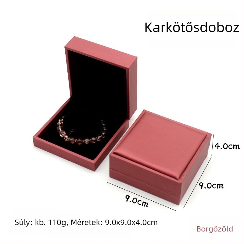 Texturált PU bőr ékszerdoboz gyűrűknek, nyakláncoknak, fülbevalóknak, karkötőknek és medáloknak